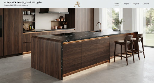 Dark walnut Italian kitchen